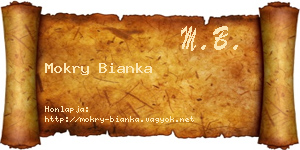 Mokry Bianka névjegykártya